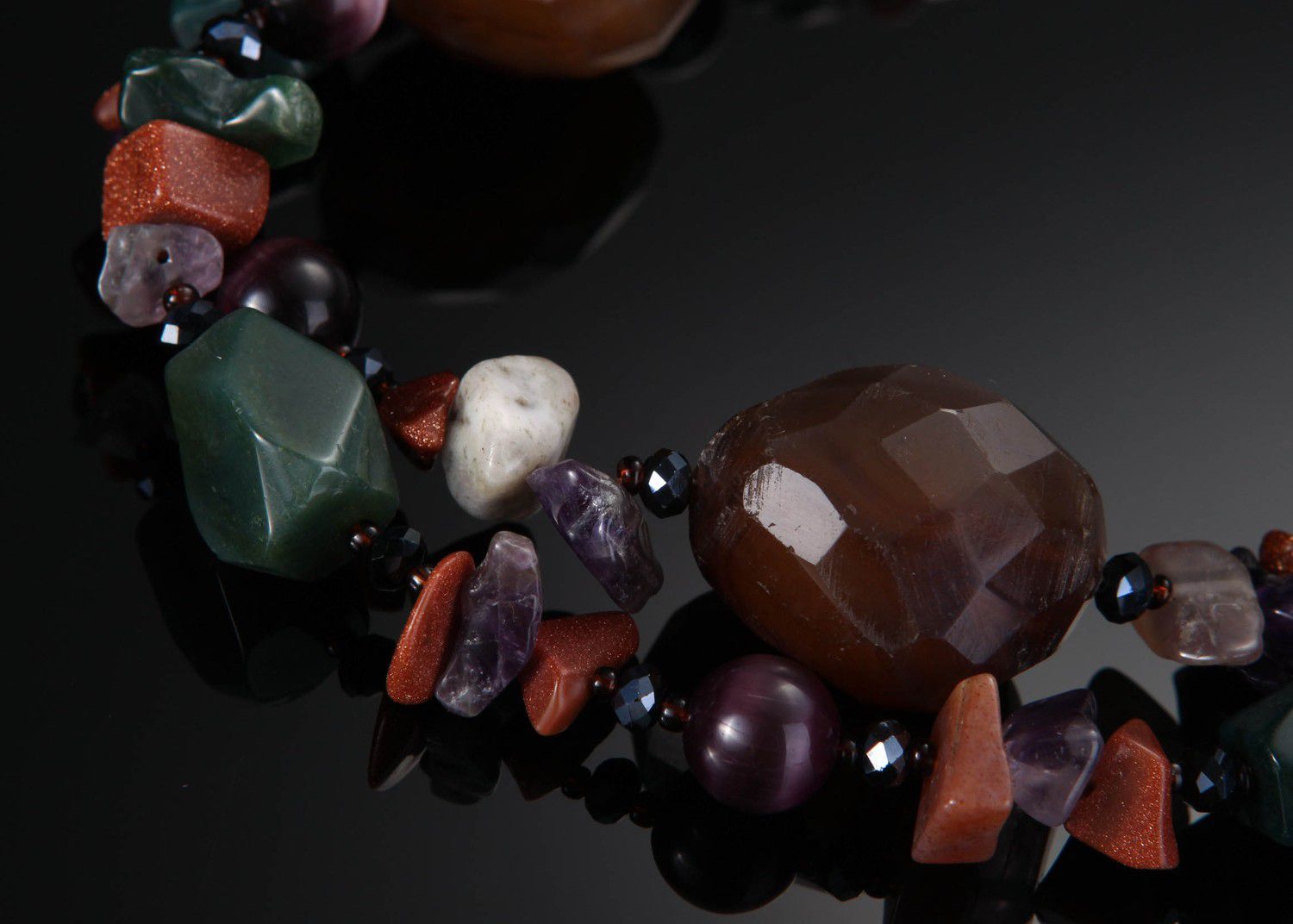 Necklace made of natural stones, handmade photo 4