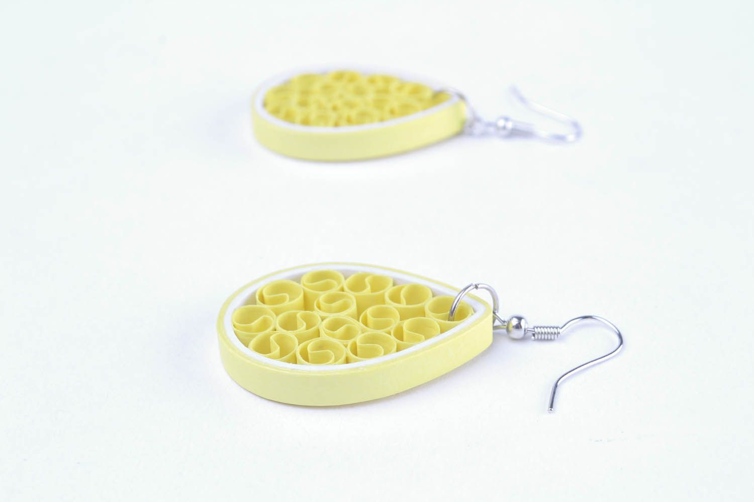 Quilling earrings with curls  photo 3