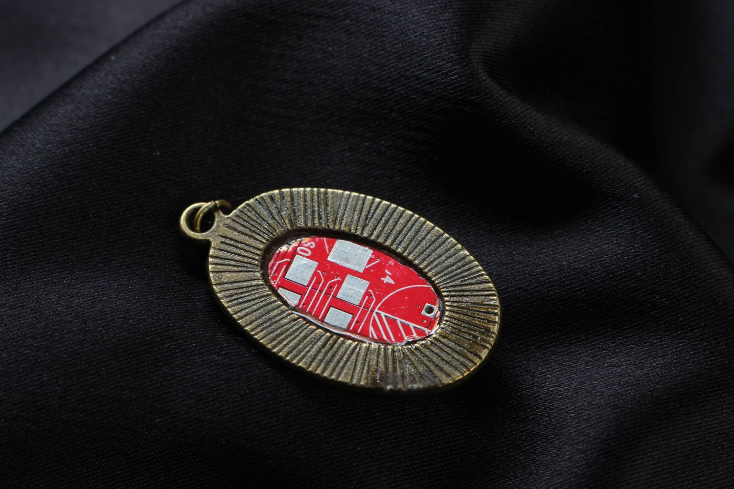Cyberpunk pendant with microchip photo 3