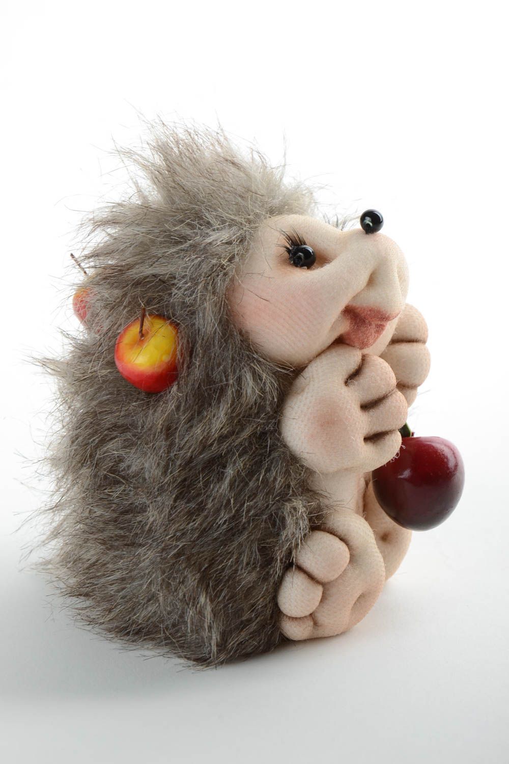 Beautiful designer soft toy in the form of nylon hedgehog handmade home decor photo 2