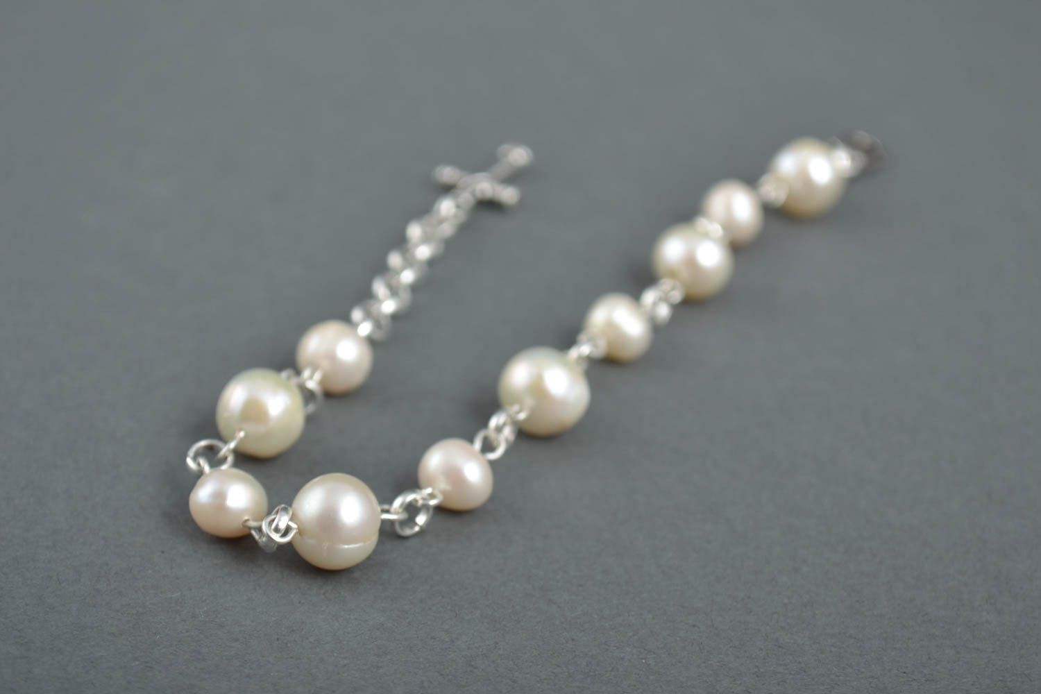 Pulsera de perlas hecha a mano bisutería de moda accesorio para mujer  foto 4