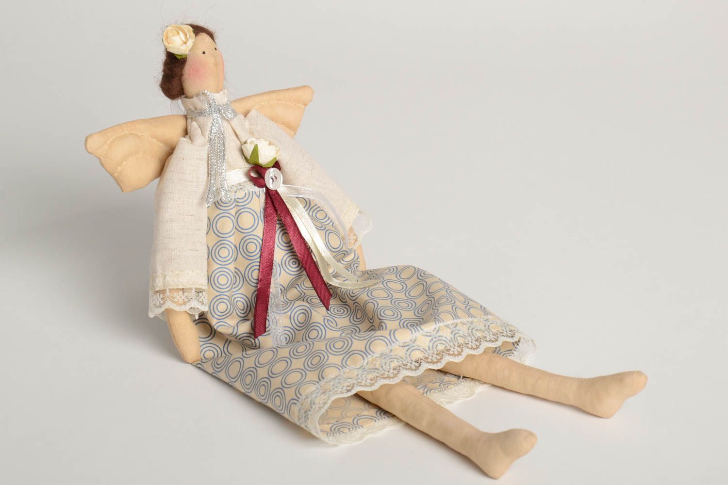 Кукла ручной работы кукла из ткани мягкая кукла Ангел очень оригинальный  фото 2