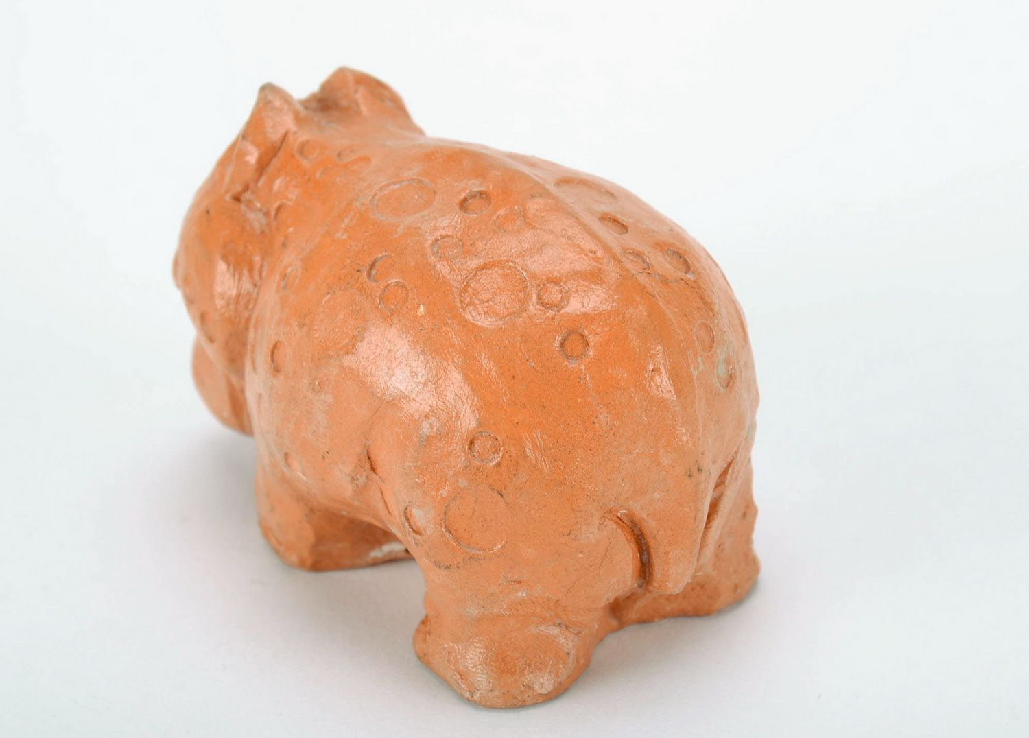 Estatueta de argila Hipopótamo foto 3