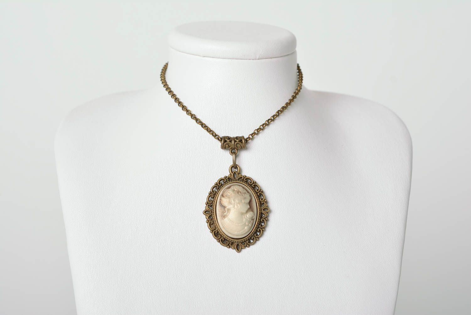 Beautiful handmade plastic pendant necklace polymer clay ideas artisan jewelry photo 2