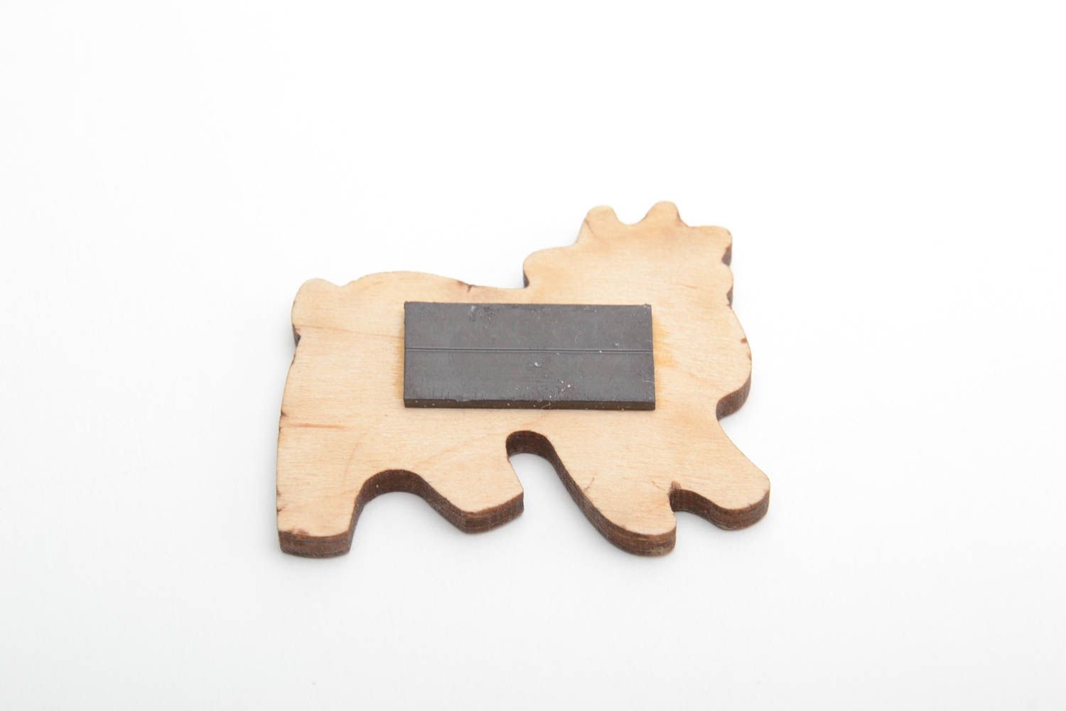 Деревянный магнит на холодильник ручной работы с росписью авторский Коза фото 3