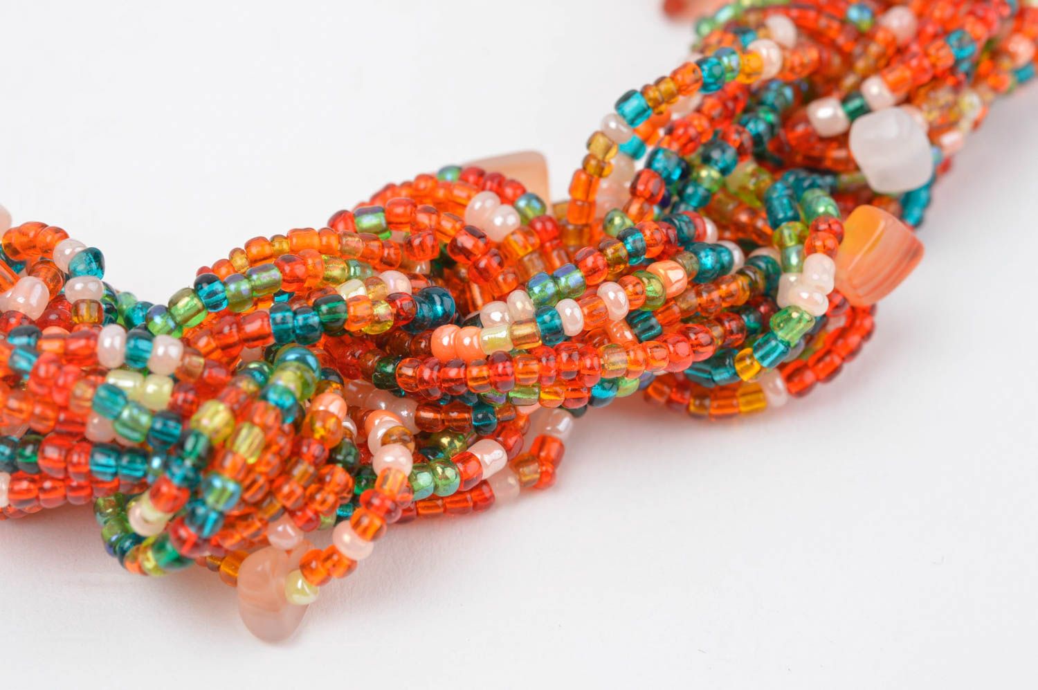 Collier en perles de rocaille Bijou fait main multicolore Cadeau pour femme photo 3