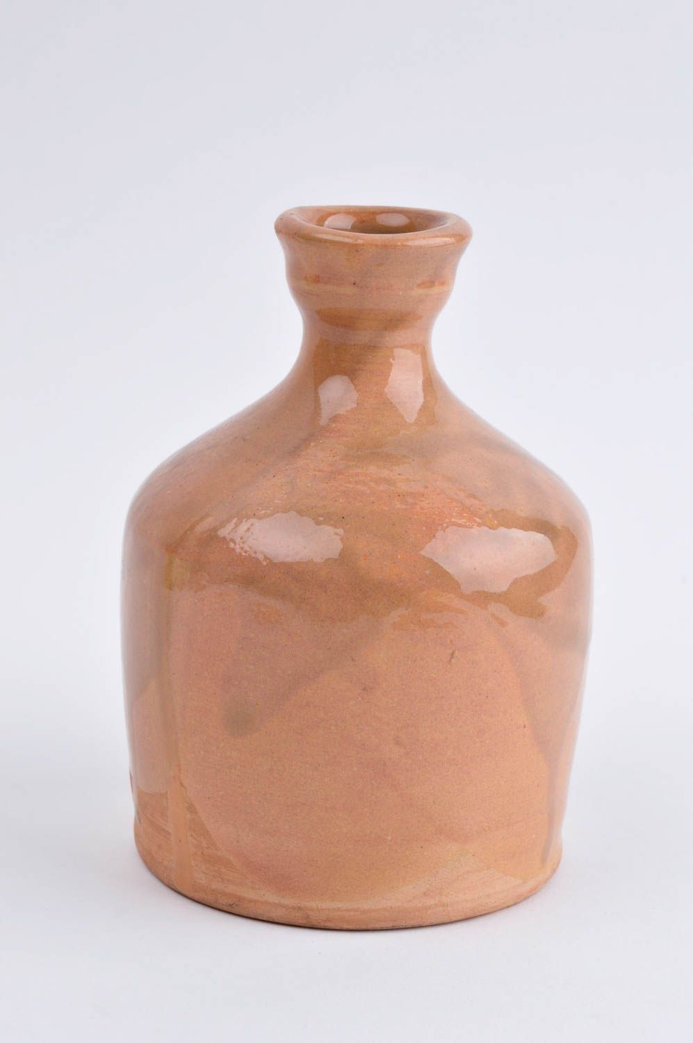 Ceramic 40 oz glazed wine carafe with handle 5,12 inches, 1,6 lb photo 3