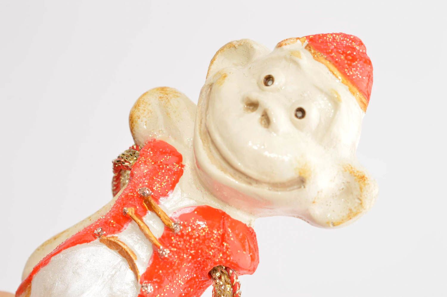 Магнит на холодильник handmade декор для дома сувенир из гипса в виде обезьяны фото 5