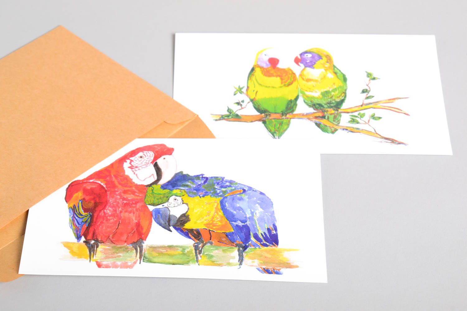 Открытки ручной работы красивые открытки две поздравительные открытки Экзотика фото 4