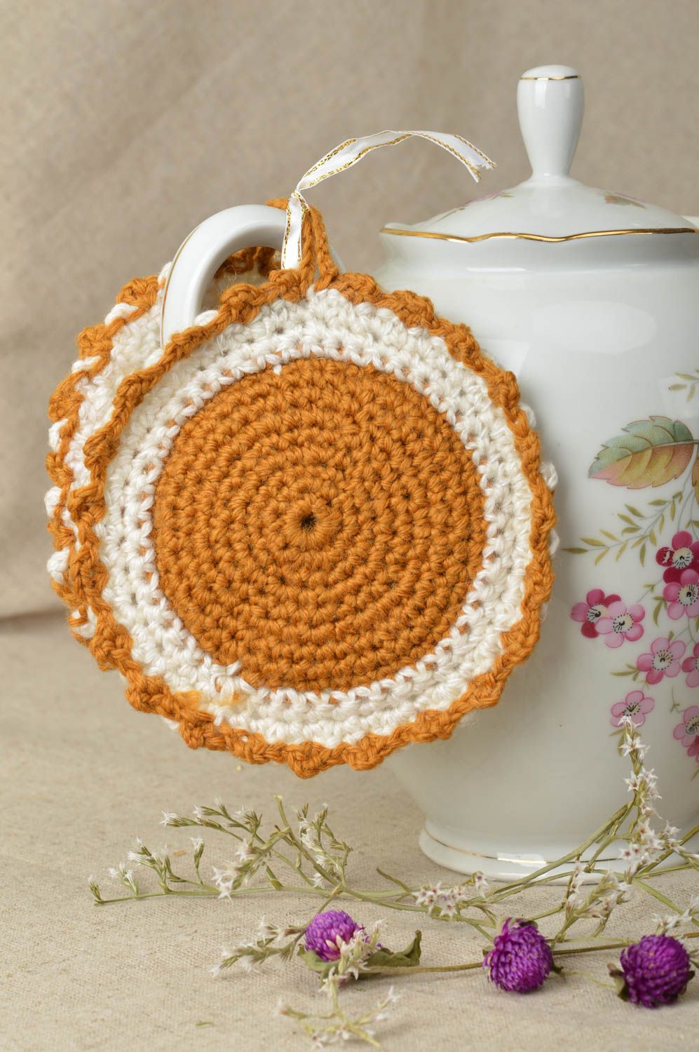Stylish handmade crochet potholder pot holder designs kitchen supplies photo 1