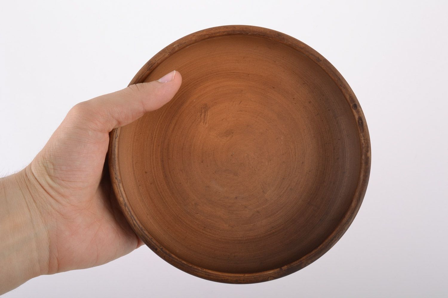 7 6 oz lead-free natural earth clay bowl platter great décor gift 1 lb photo 3