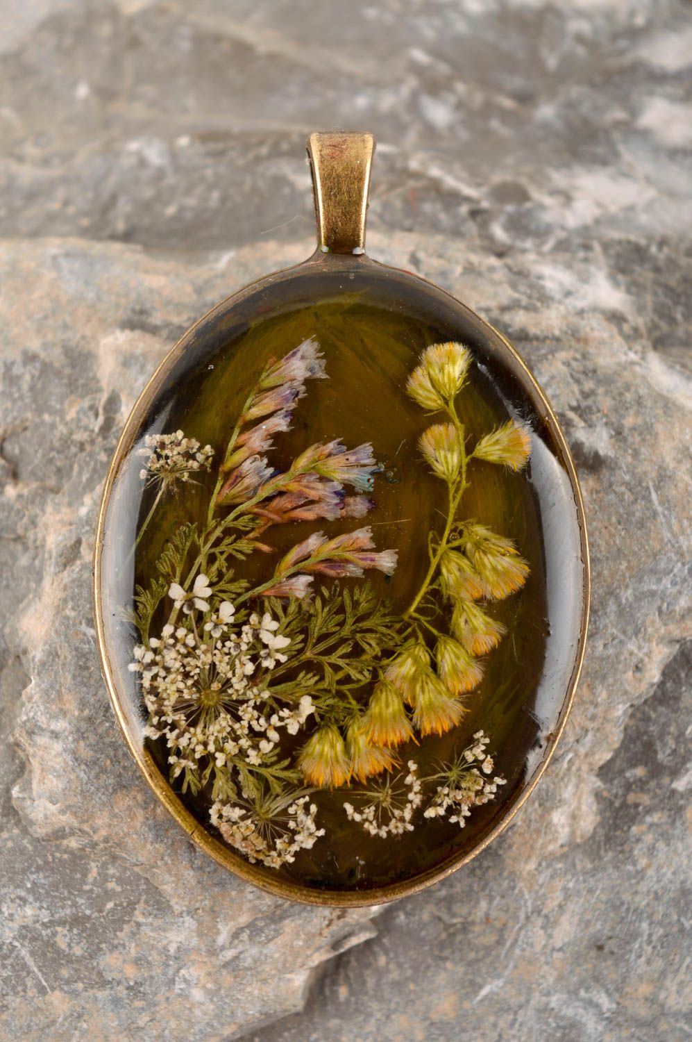 Romantic unusual accessory handmade botanical jewelry stylish cute pendant photo 1
