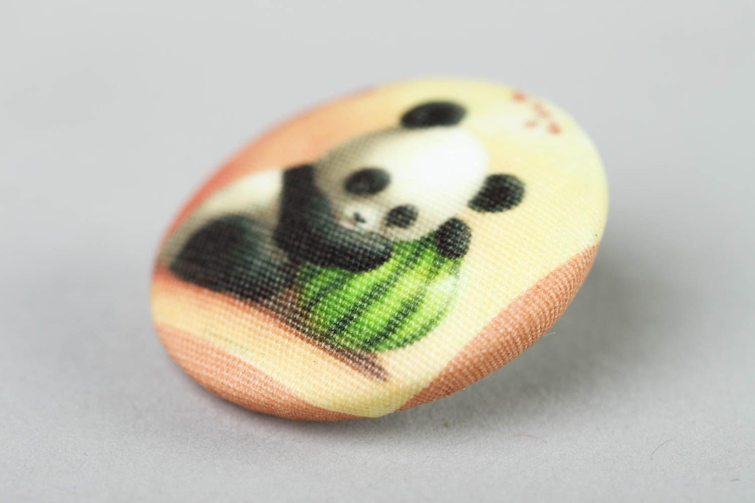 Handmade button with panda stylish fittings for clothes accessory for sewing photo 2