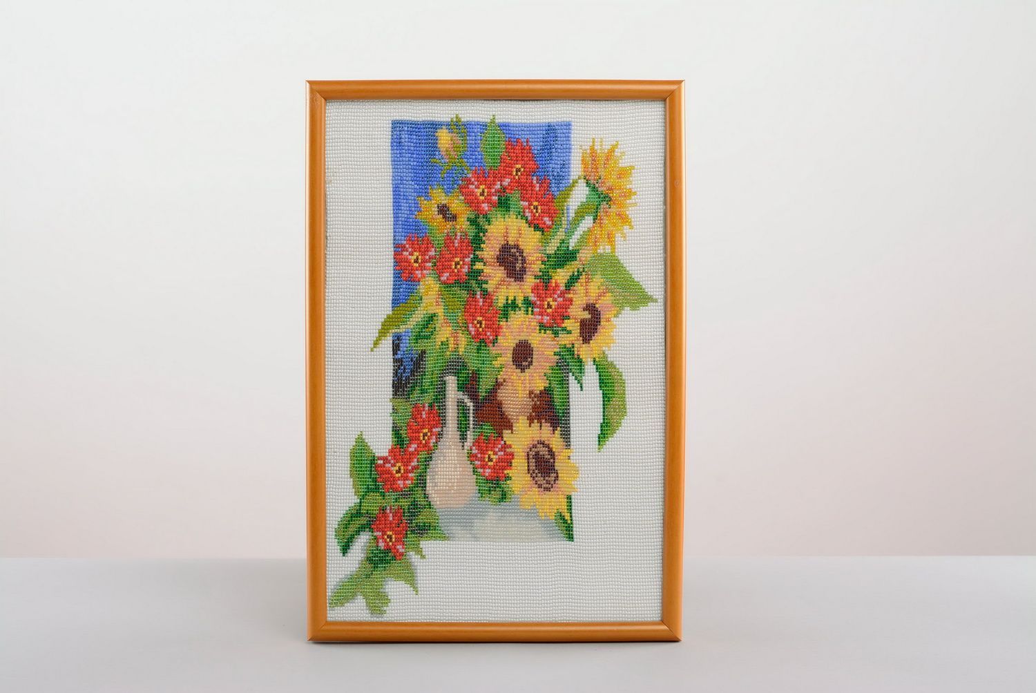 Wandbild aus Glasperlen Sonnenblumen foto 4