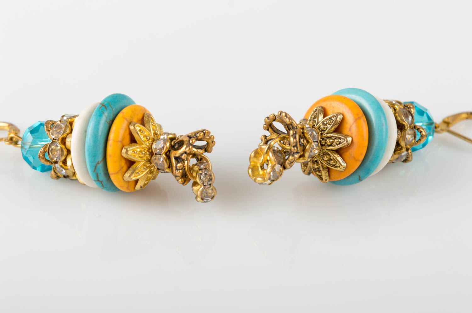 Handmade unusual female earrings stylish crystal accessories cute earrings photo 4