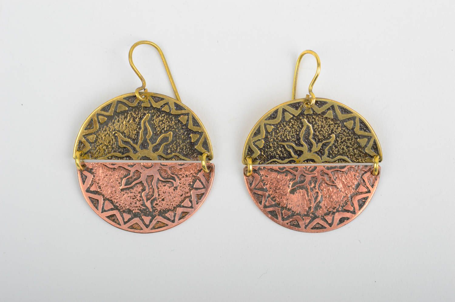 Handmade designer earrings stylish earrings metal jewelry brass jewelry photo 1