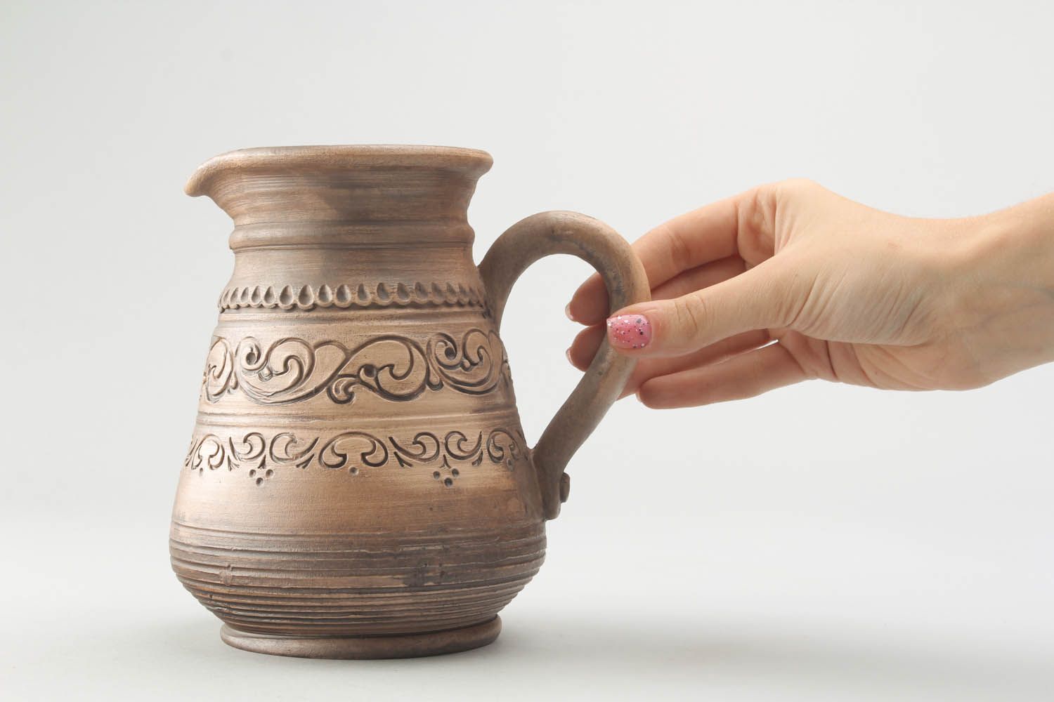 Handmade ceramic coffee pot photo 2