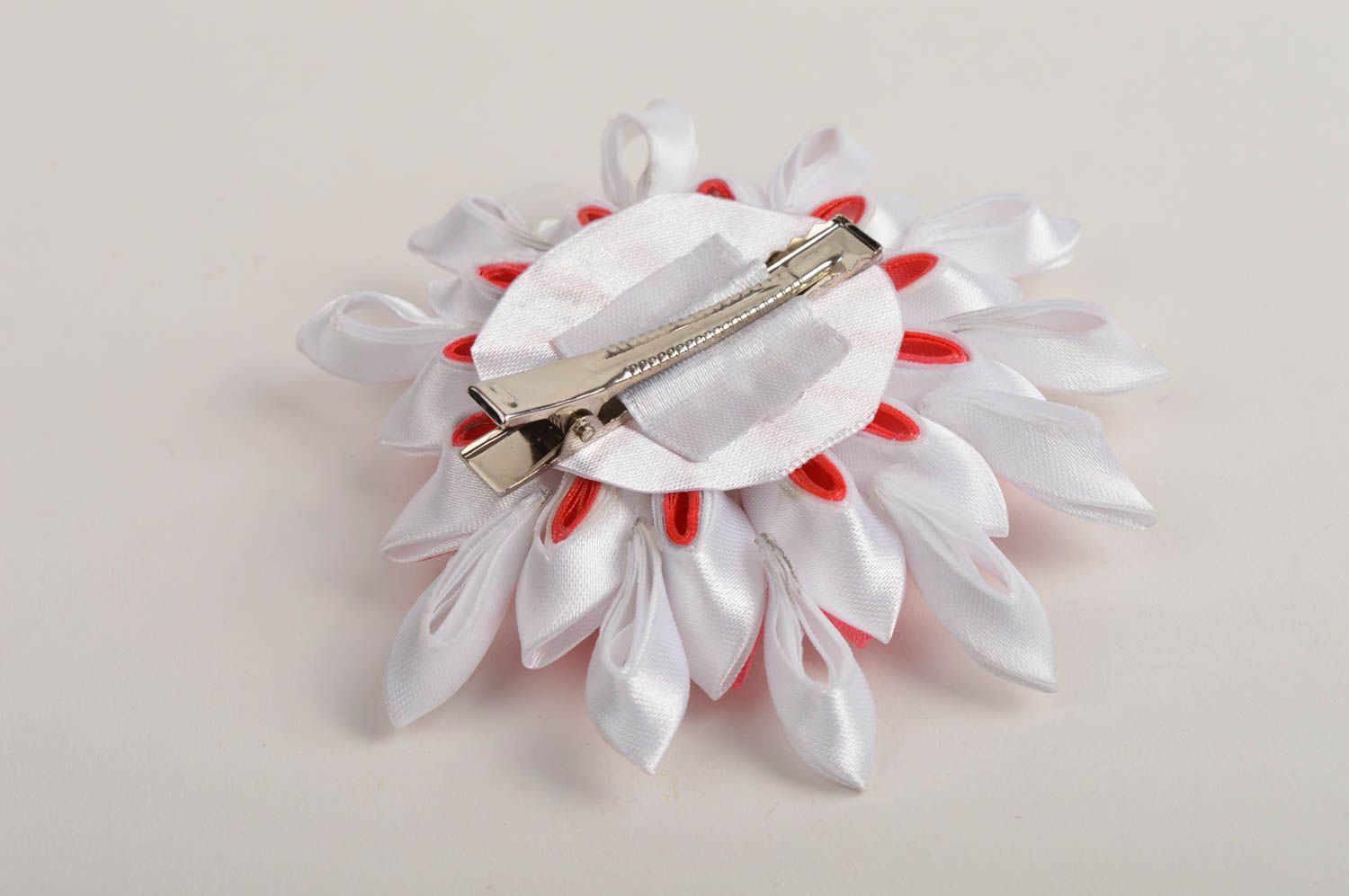 Beautiful handmade textile barrette flowers in hair flower hair clip ideas photo 4