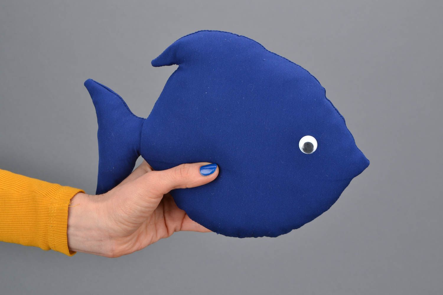 Мягкая игрушка из вискозы Синяя рыбка фото 2