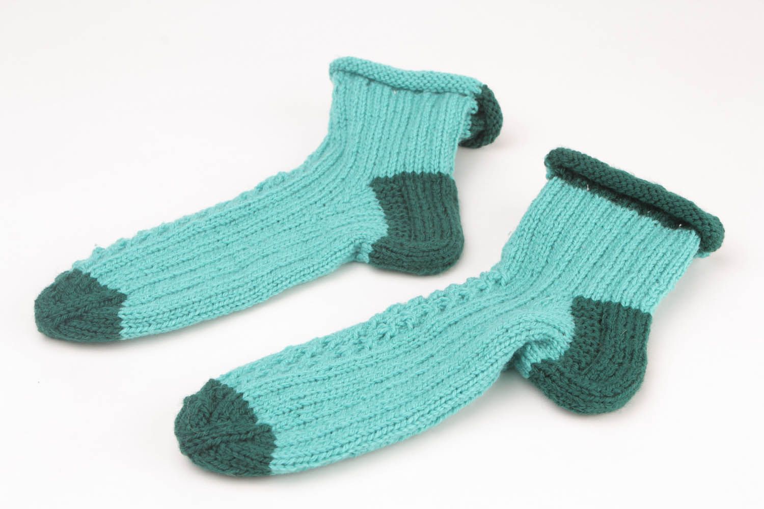 Warme Strick Socken aus Wolle foto 1