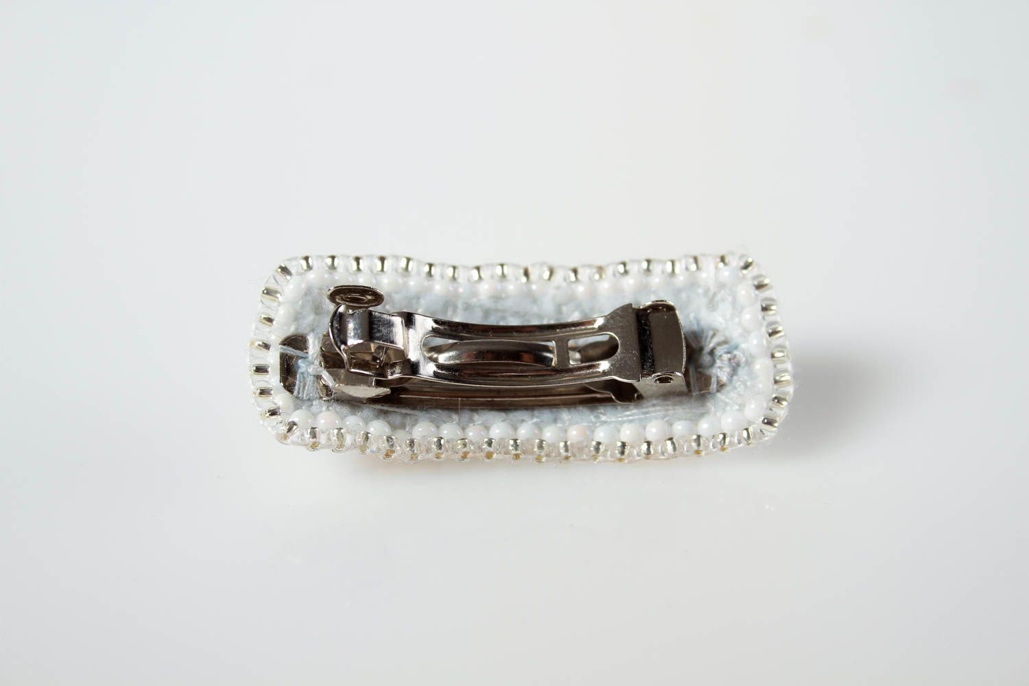 Barrette cheveux originale faite main perles rocaille pierres Accessoire femme photo 5
