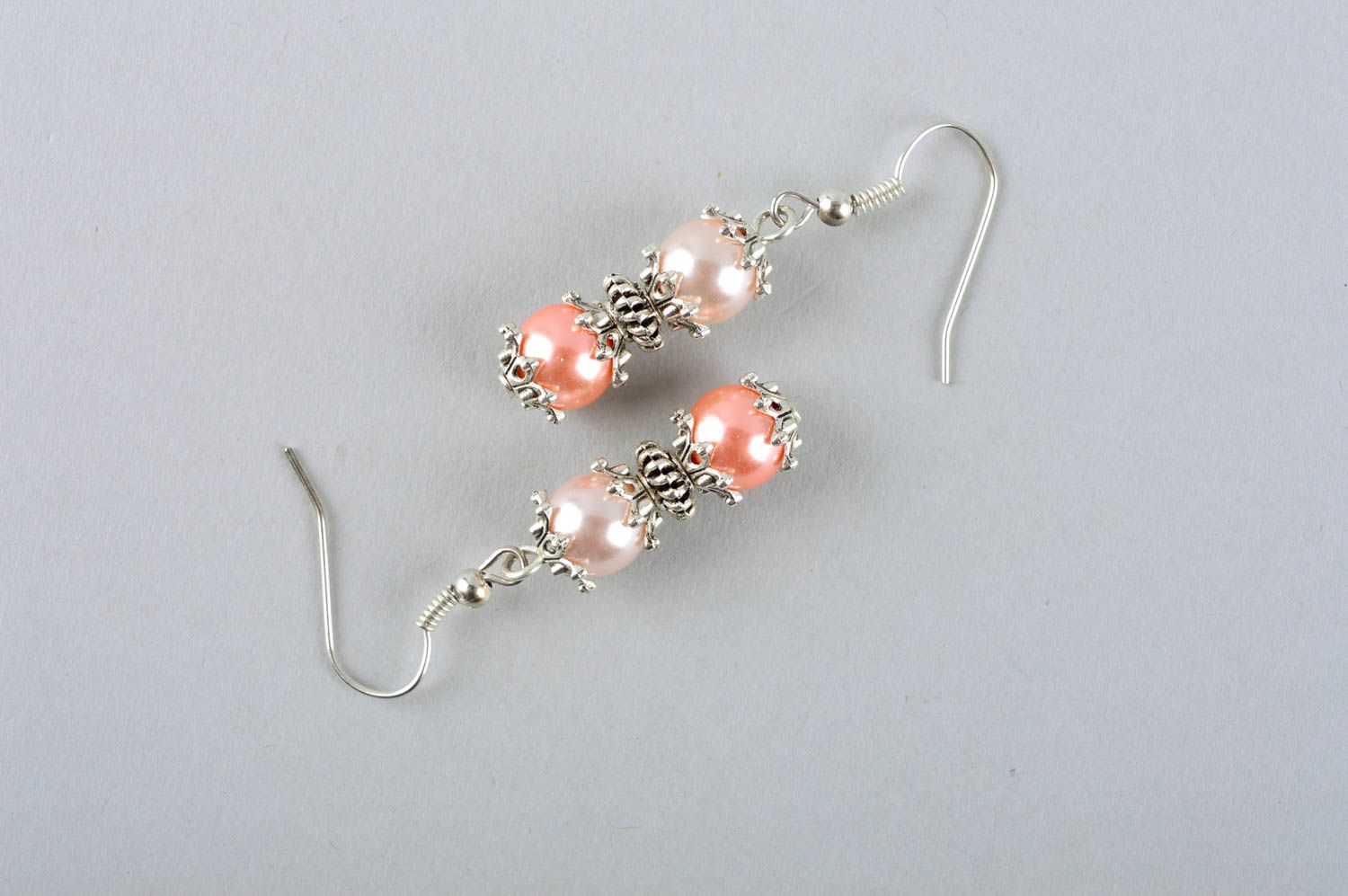 Handmade jewelry pearl earrings womens accessories dangling earrings for women photo 4