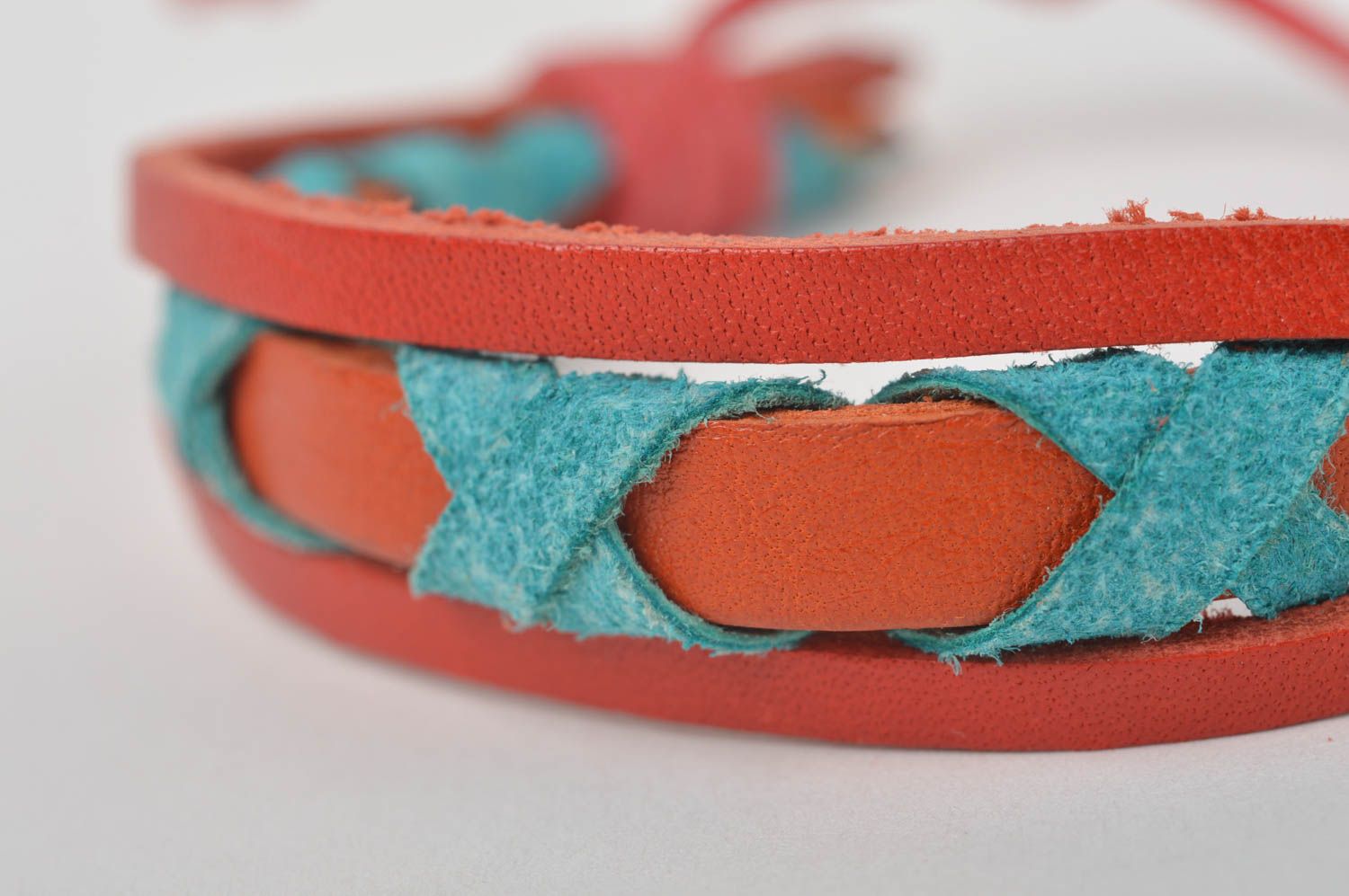 Handmade designer accessory stylish beautiful bracelet leather bracelet photo 4