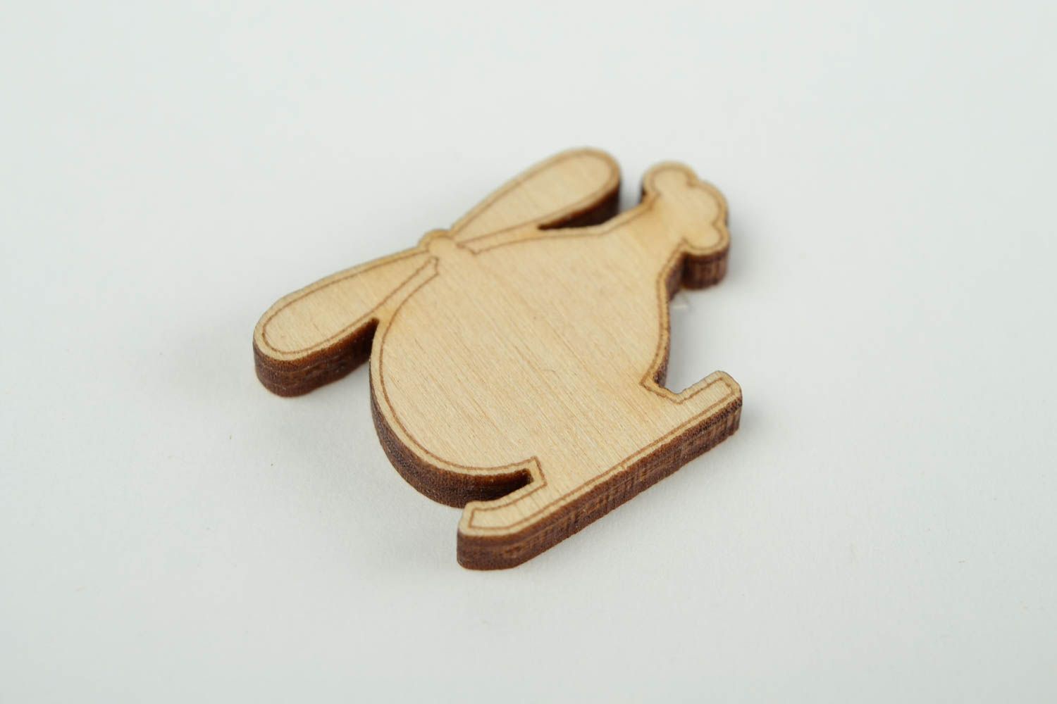 Handgemachte Holz Figur Holzrohling zum Bemalen Miniatur Figur Hubschrauber foto 4