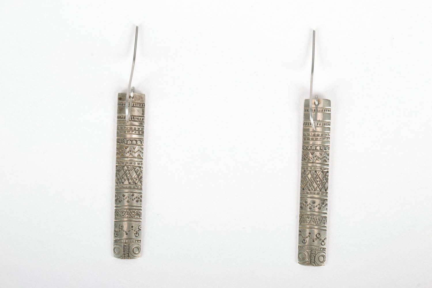 Stamped earrings photo 3