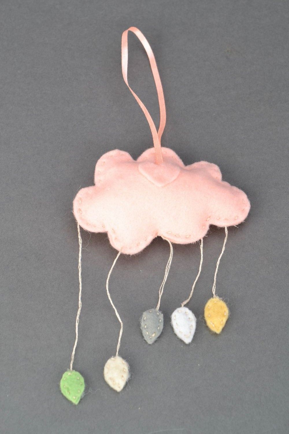 Handmade Spielzeug Wolke aus Filz foto 4