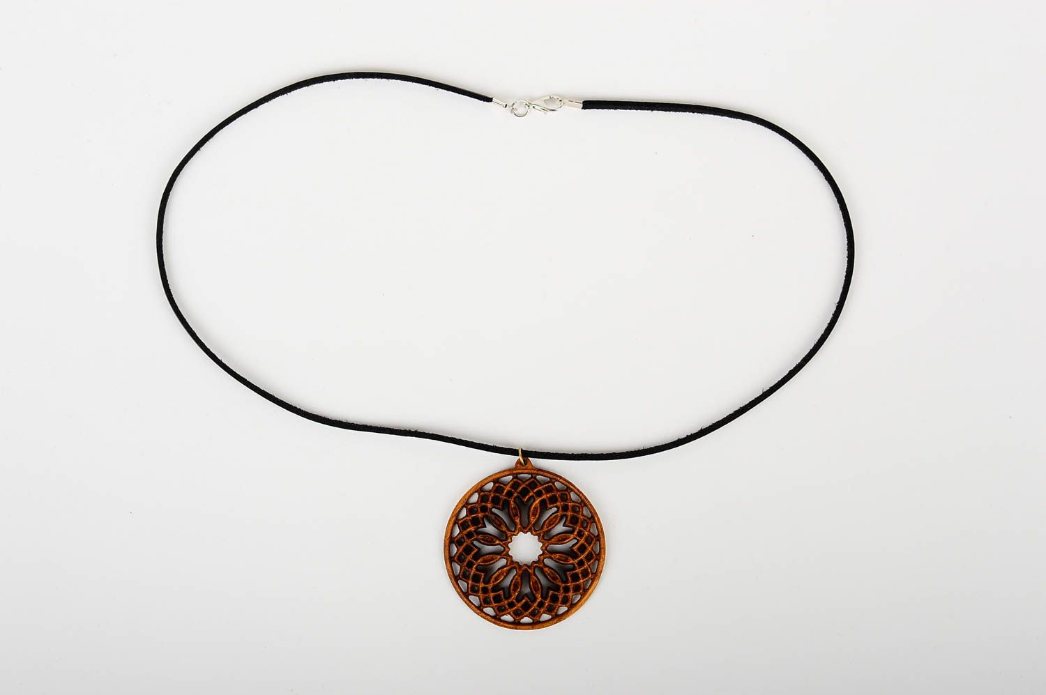 Handmade pendant unusual accessory gift ideas wooden pendant for women photo 2