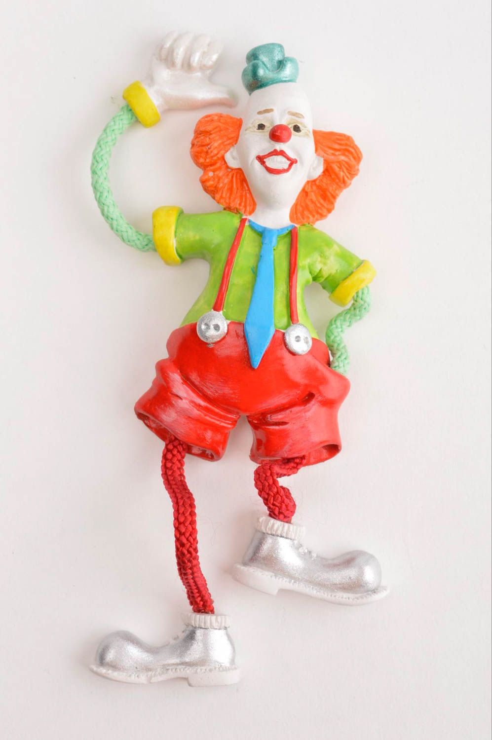 Magnet frigo fait main Magnet clown Déco cuisine en plâtre Idée cadeau photo 2