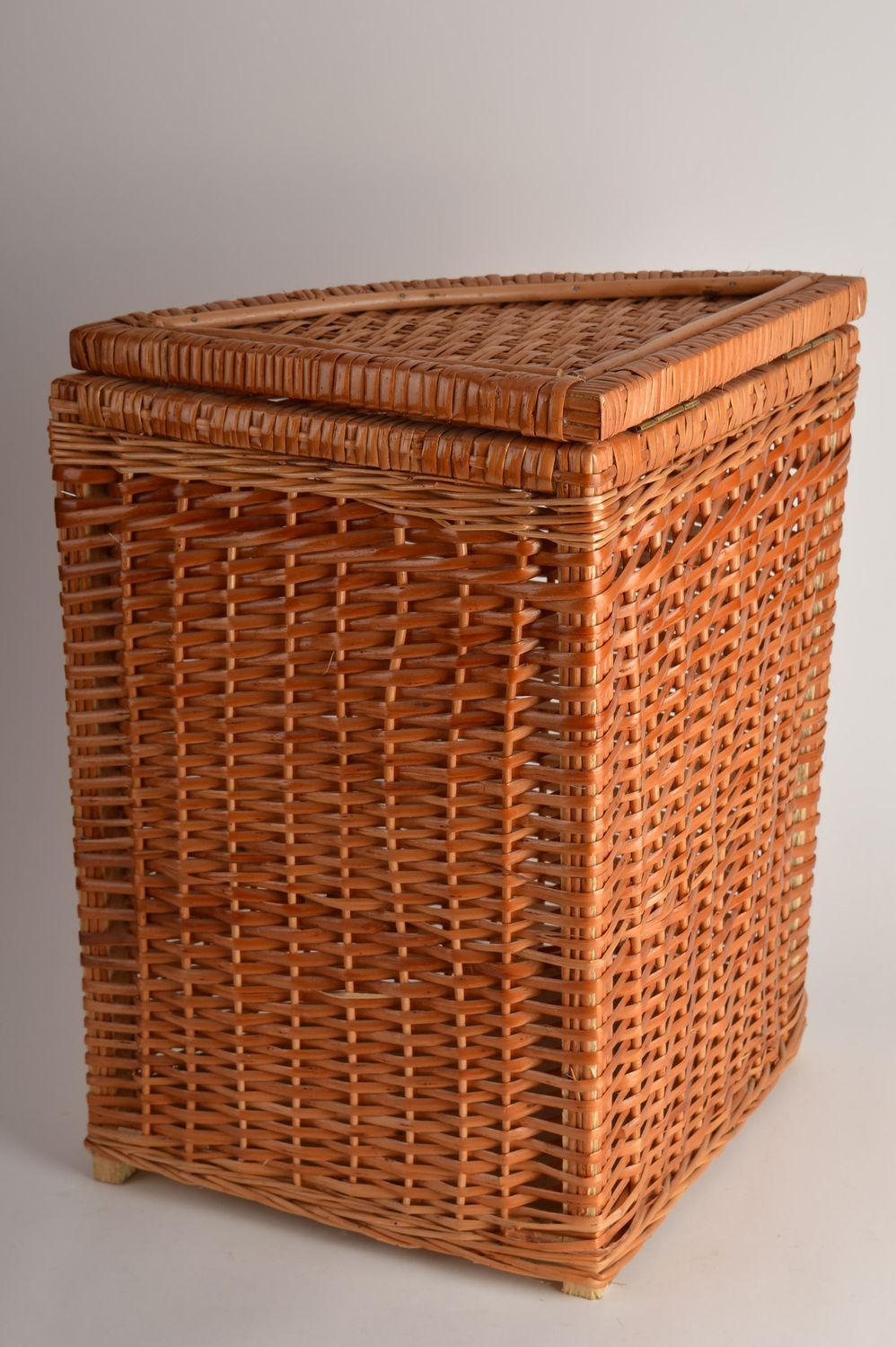 Handmade designer woven basket cute basket for laundry present for woman photo 5
