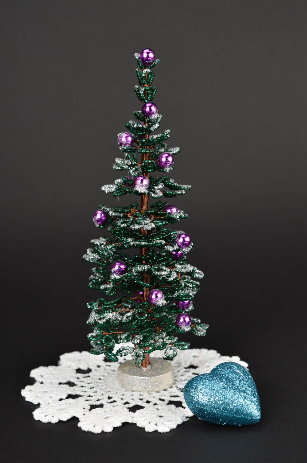 Home decor beautiful beaded Christmas tree with toys interior decor cute gift  photo 1