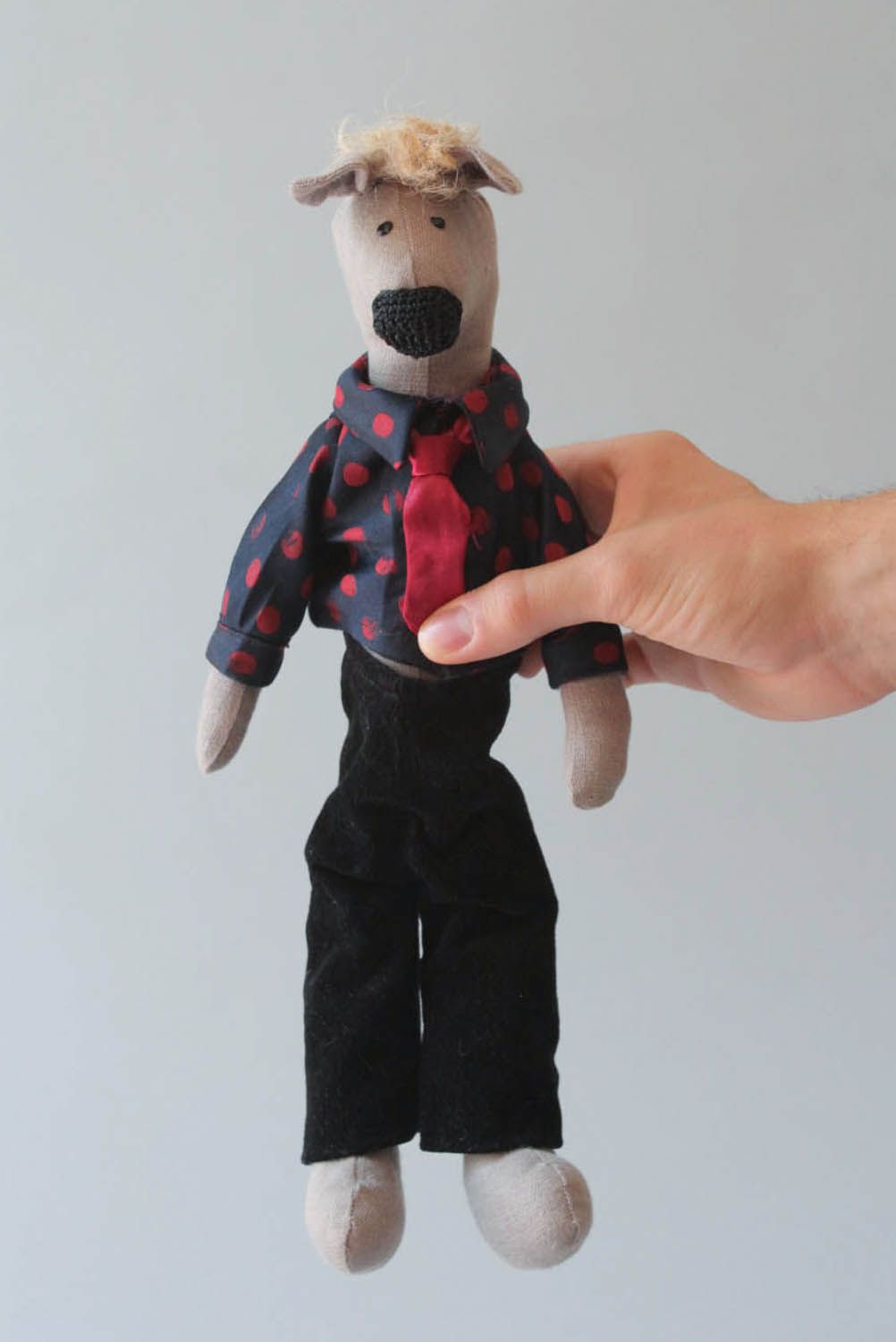 Мягкая интерьерная игрушка Конь в галстуке фото 4