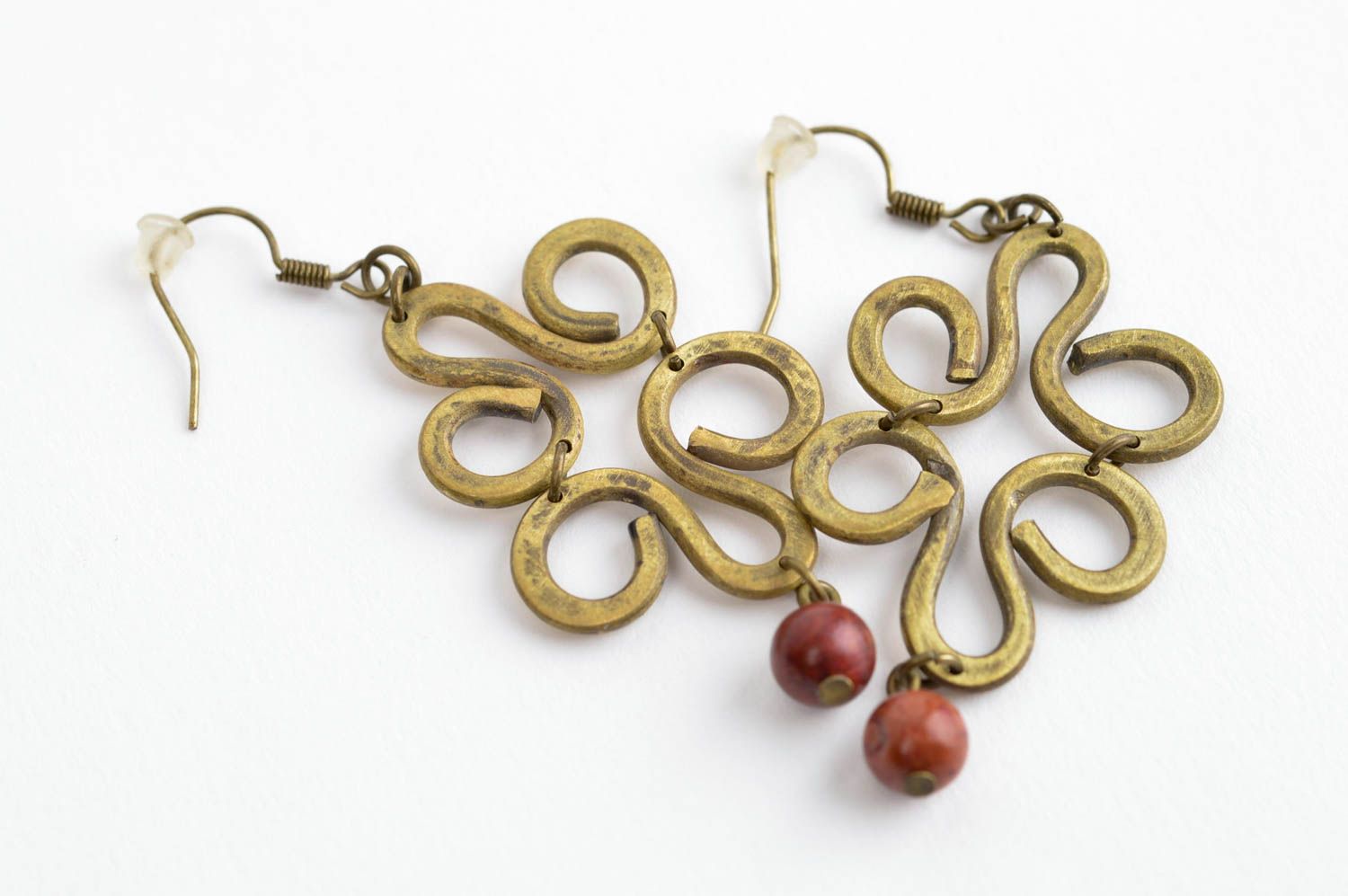 Long handmade metal earrings cool earrings fashion accessories for girls photo 3