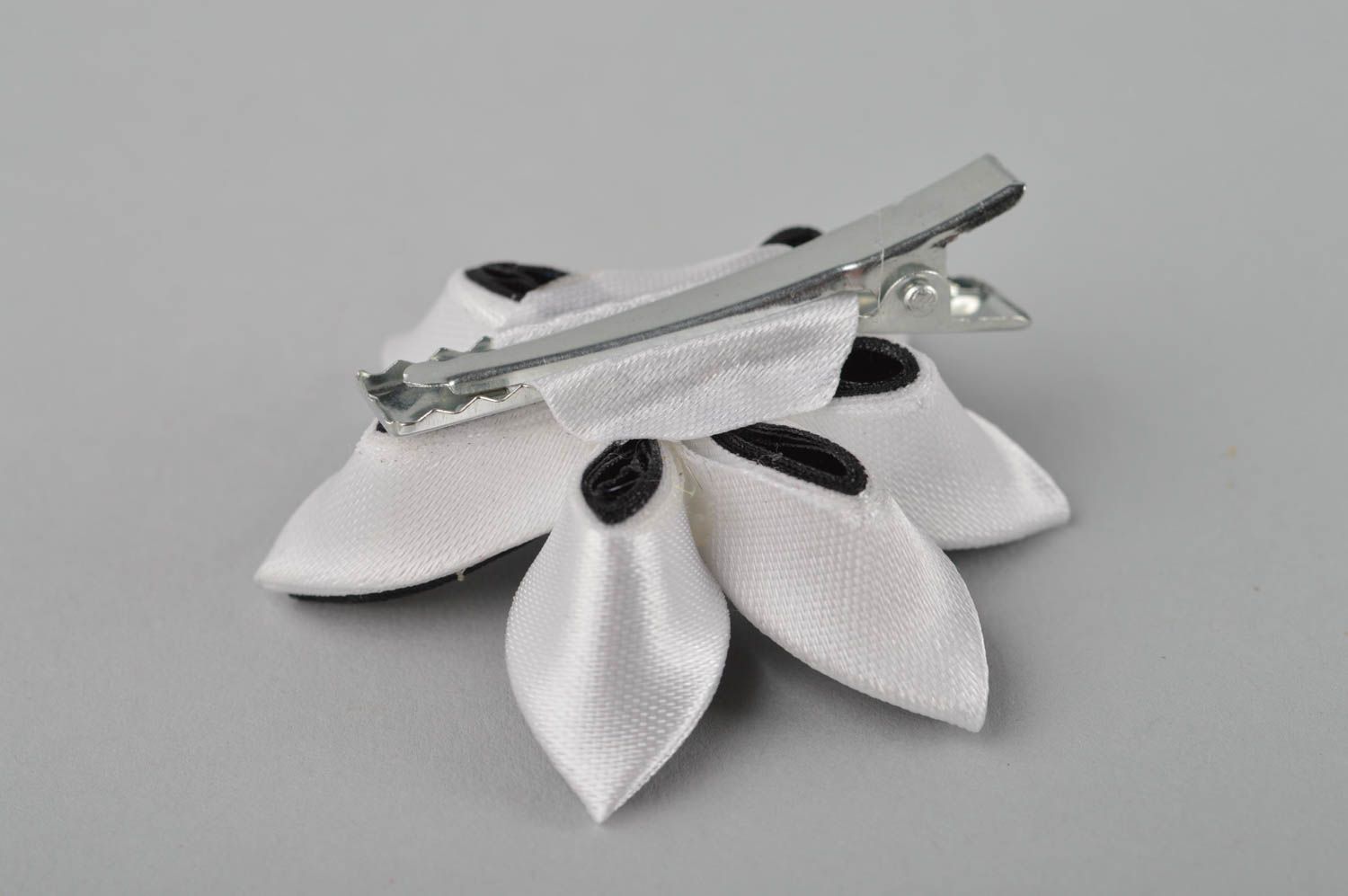 Stylish handmade textile barrette hair clip for kids flowers in hair gift ideas photo 3