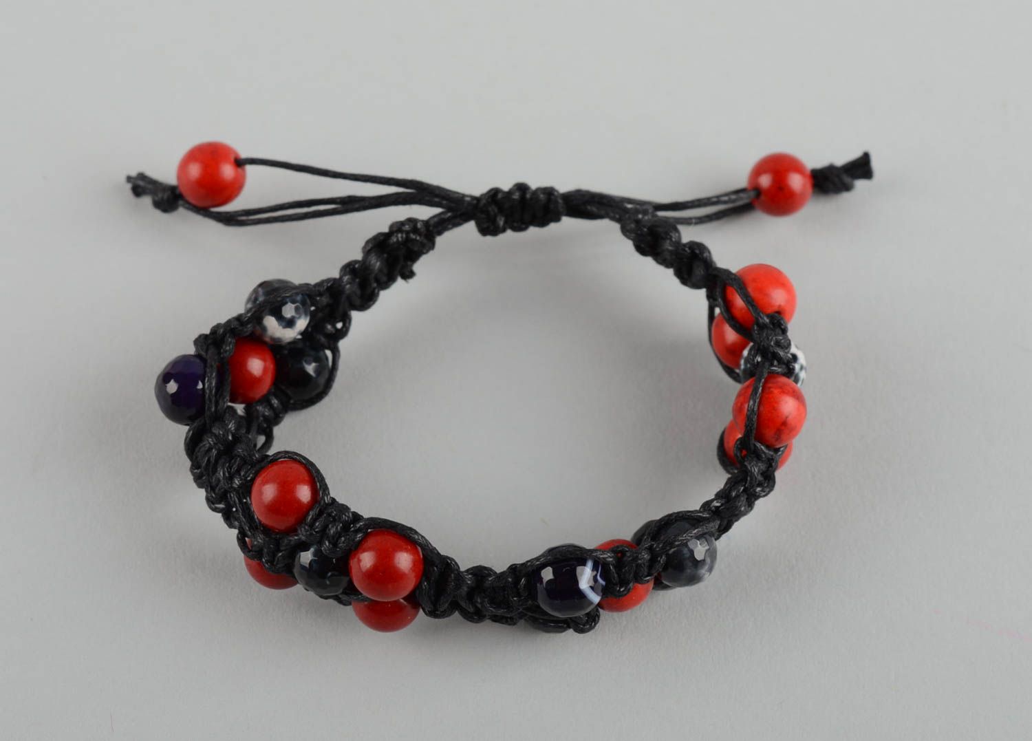 Cord bracelet beaded bracelet handmade jewelry agate jewelry fashion jewelry photo 3