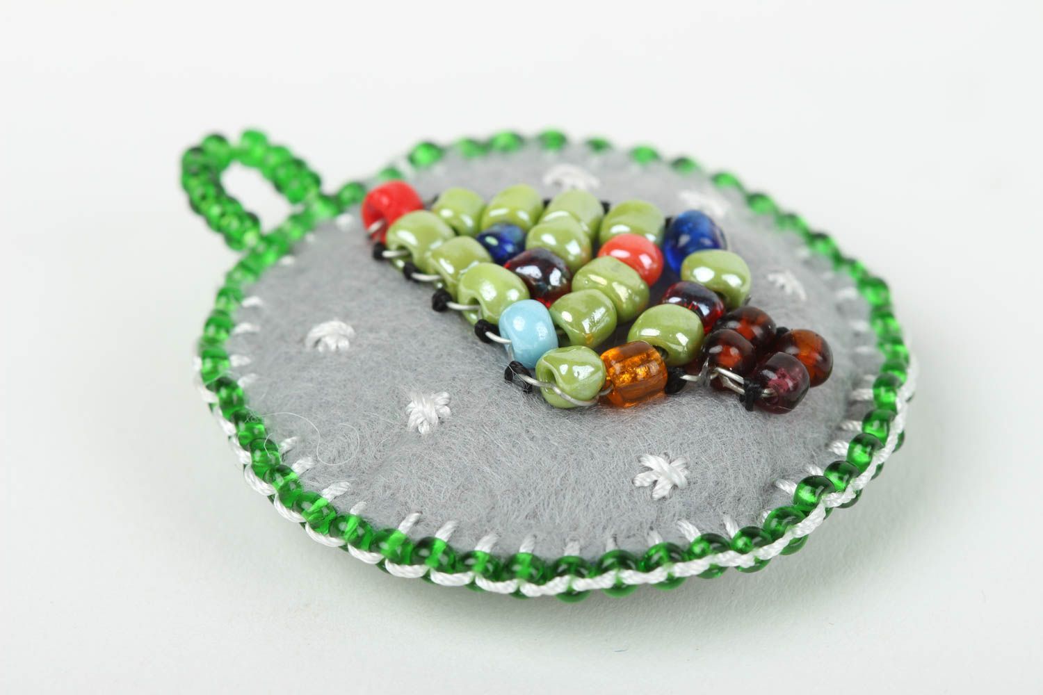 Handmade textile Christmas toy unusual soft toy New Year tree decor ideas photo 2