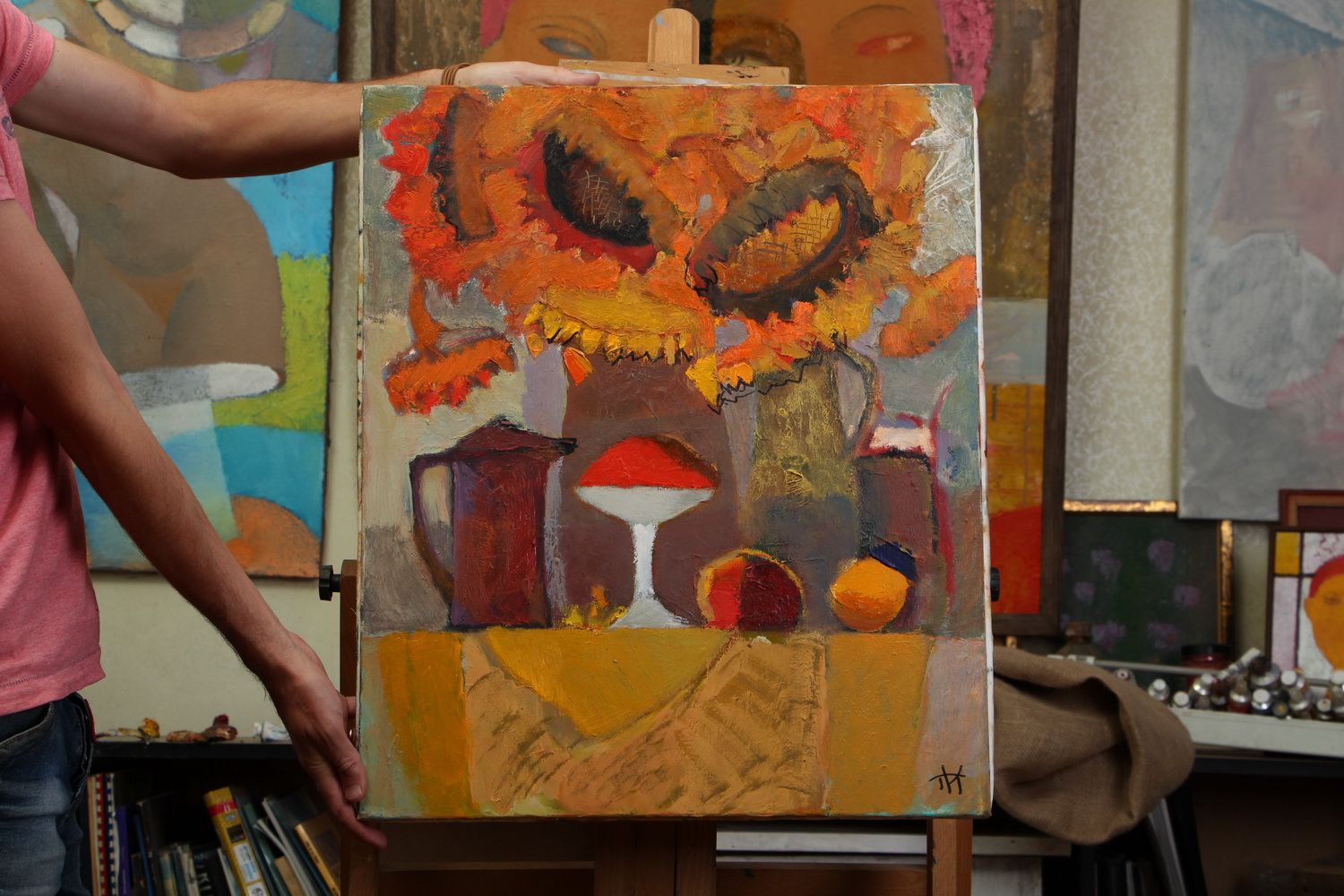 Painting in the figurative style Sunflowers photo 4