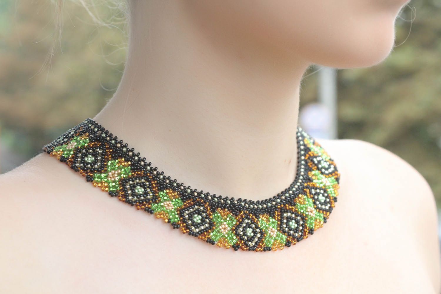 Czech beads necklace  photo 1