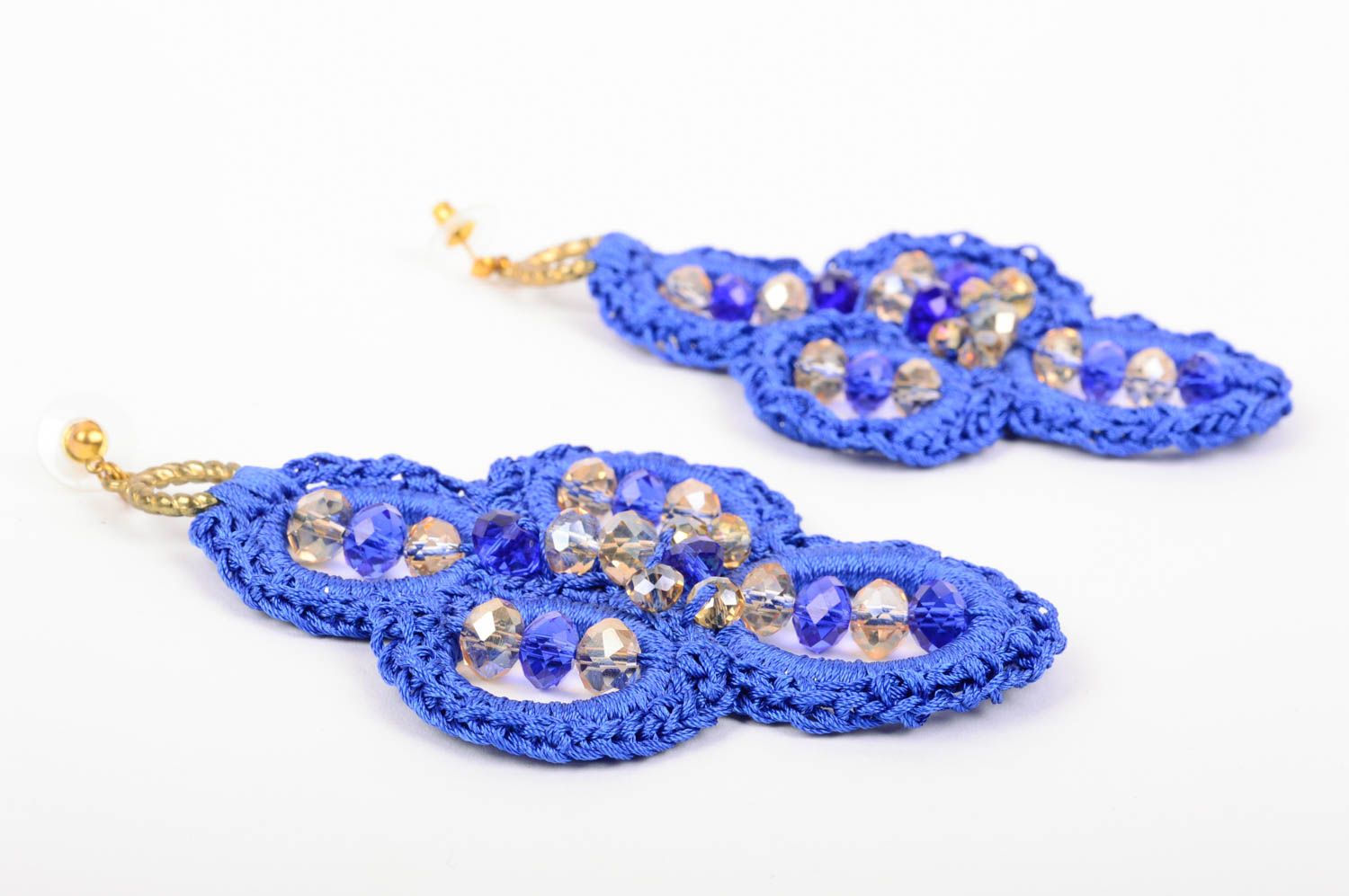 Handmade earrings crocheted earrings designer earrings gift ideas for women photo 3