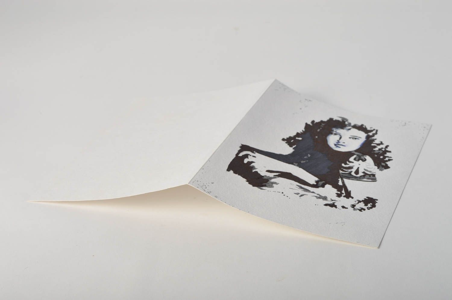 Открытка девушке ручной работы дизайнерская открытка оригинальный подарок фото 4