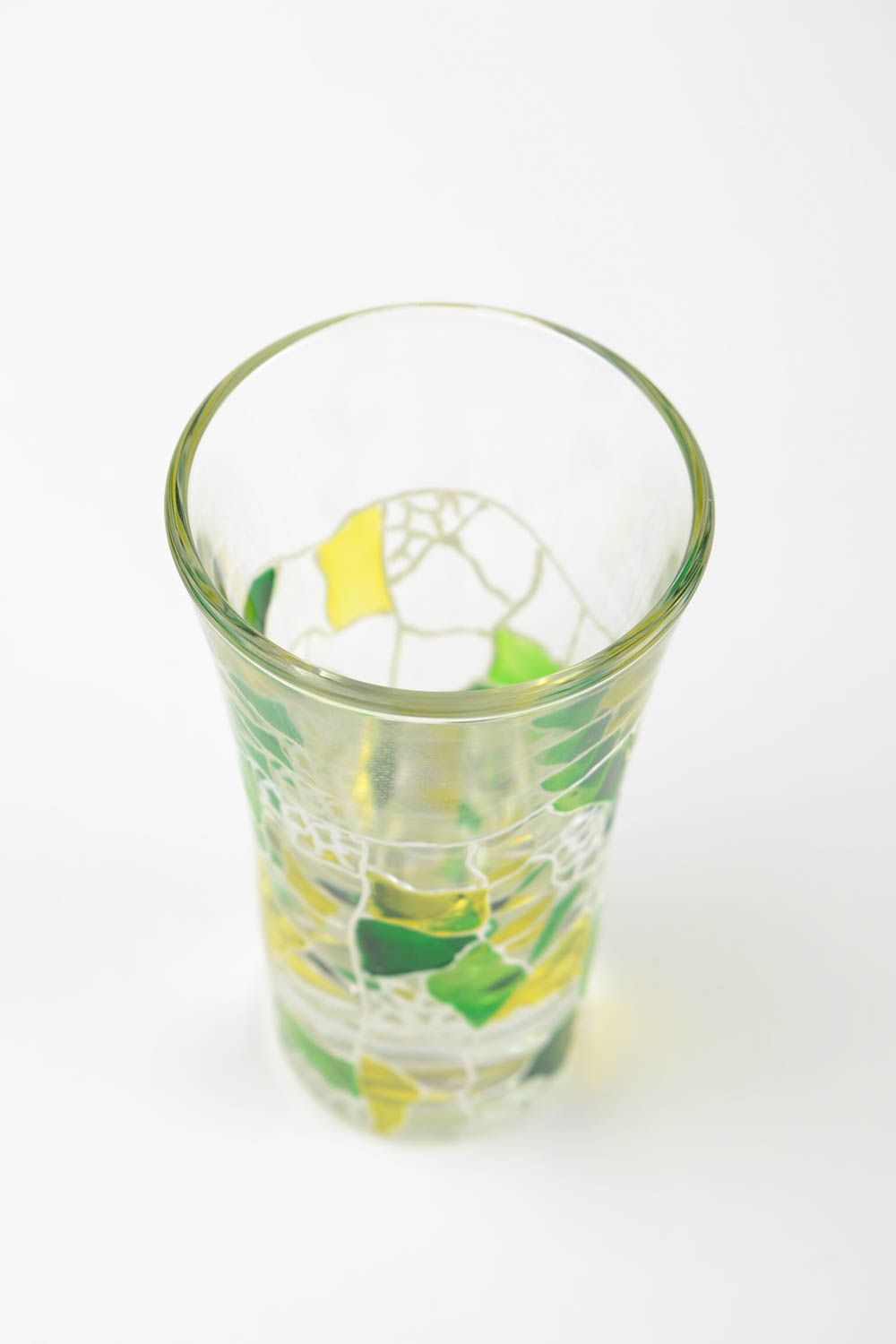 Beautiful handmade shot glass unusual glass ware table decor 2 pieces photo 4