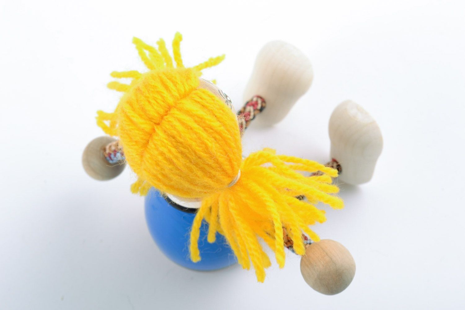 Деревянная игрушка девочка солнышко с росписью ручной работы детская авторская фото 4