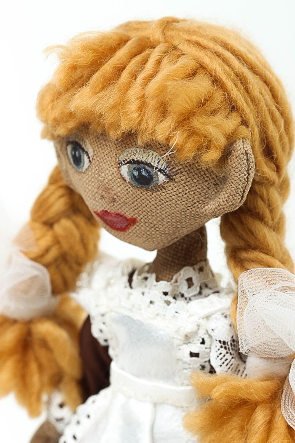 Кукла ручной работы авторская кукла хлопковая коллекционная кукла на подставке фото 2