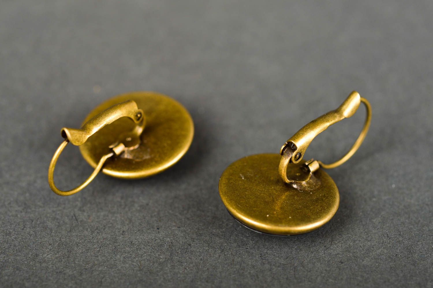Beautiful handmade cabochon earrings metal craft fashion tips for girls photo 5