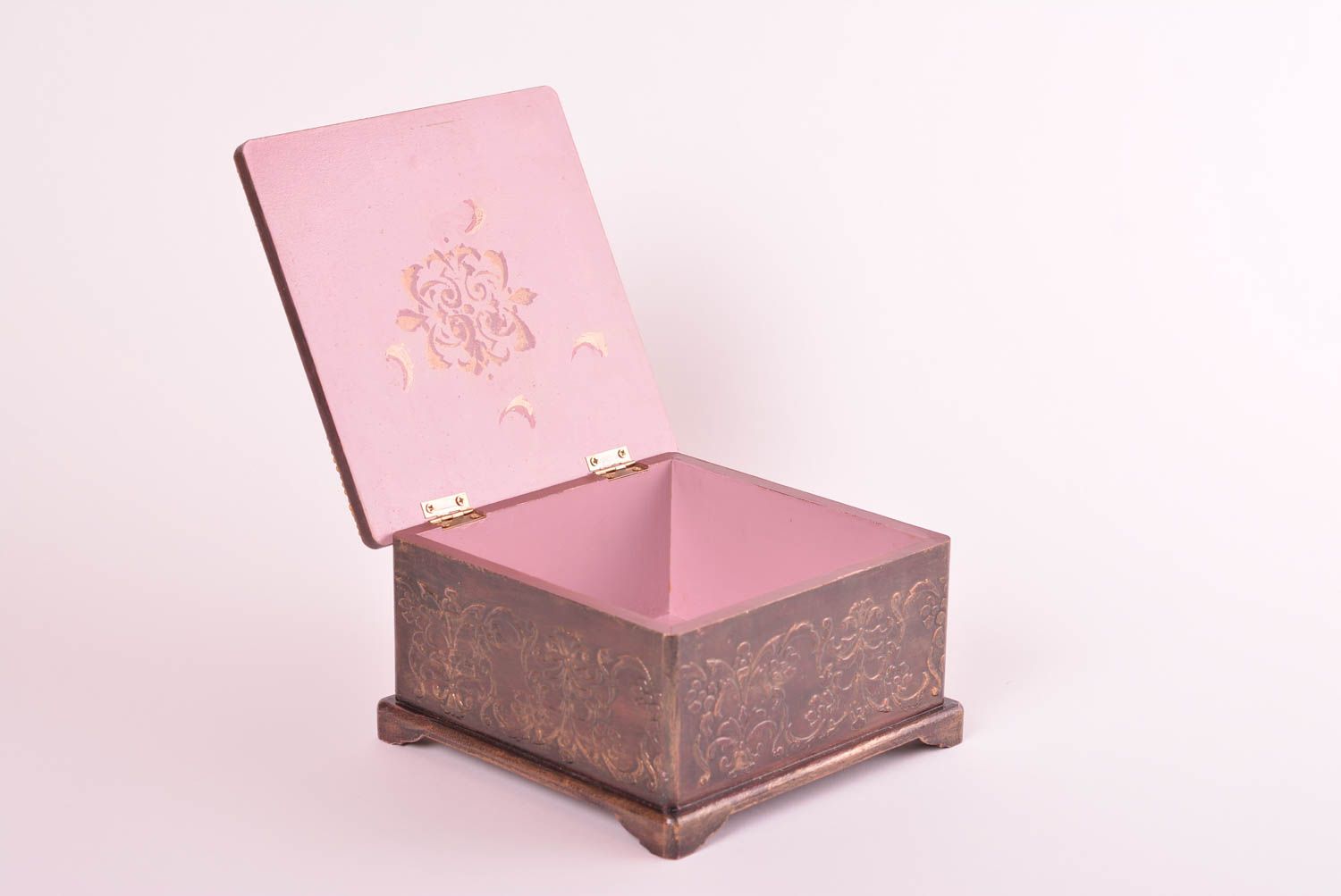 Handmade decoupage box unusual wooden jewelry box designer box for small items photo 2