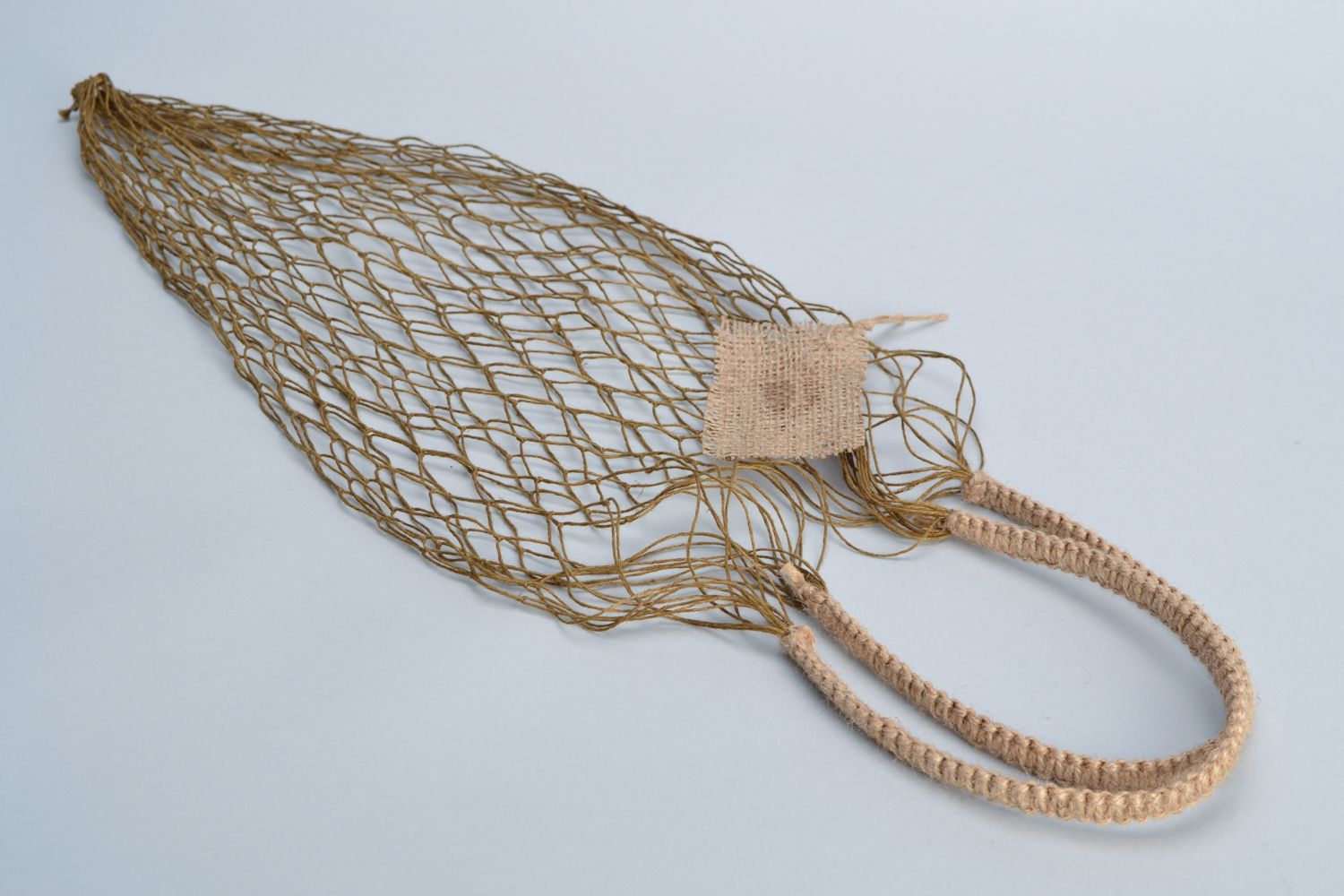 Linen string market bag photo 5