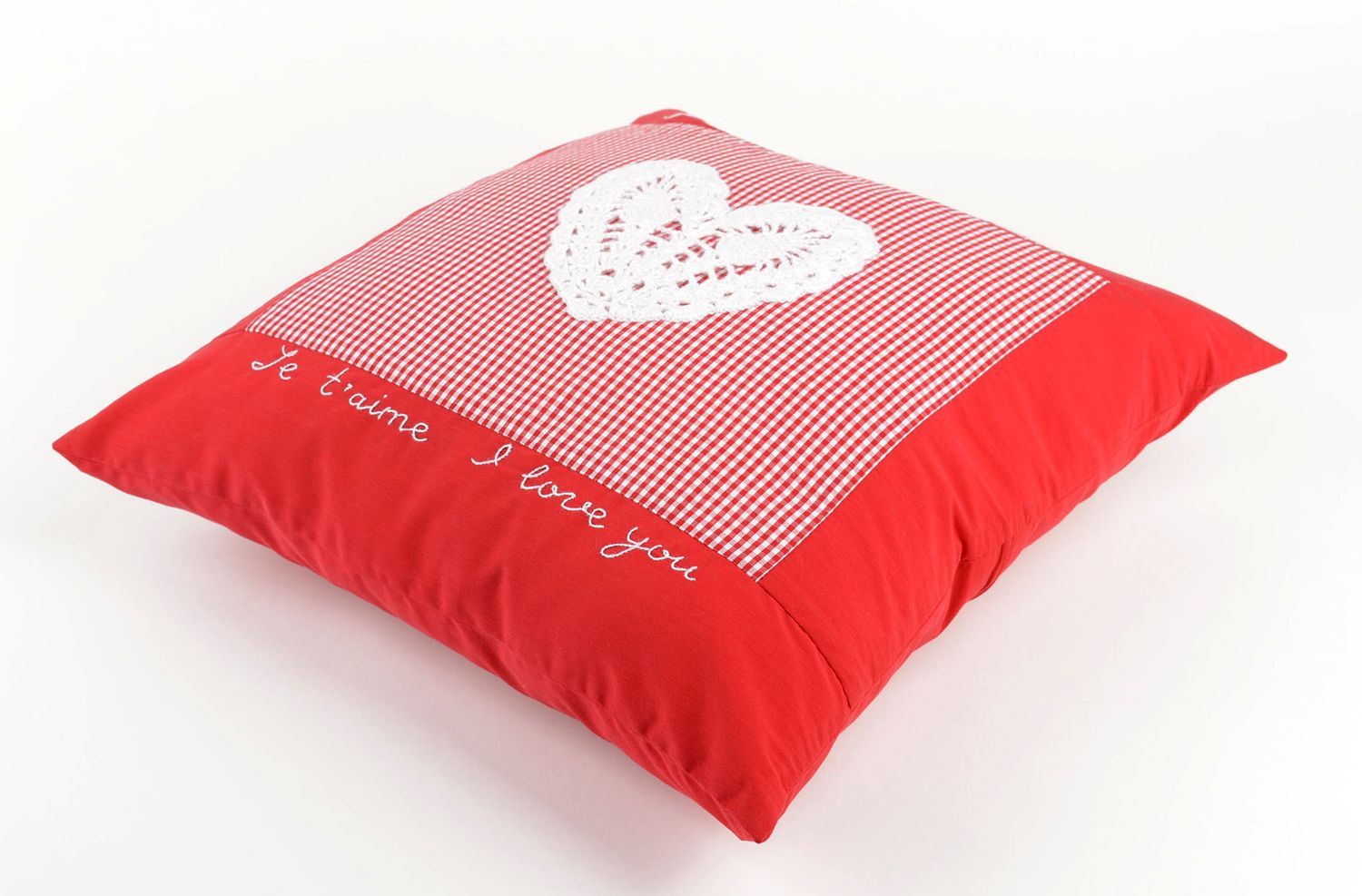 Подушка для сна подарок ручной работы красная креативный подарок любимому фото 5